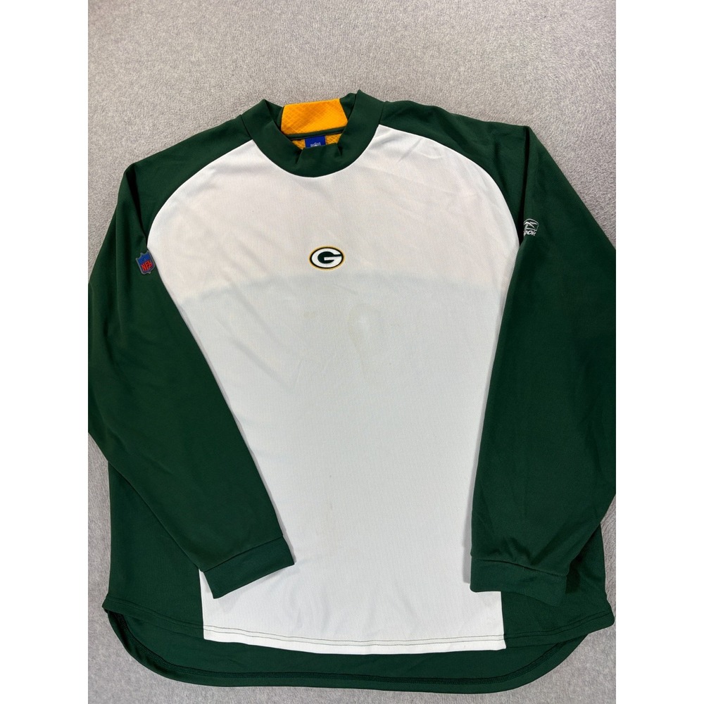 Green Bay Packers NFL Team Apparel Stitched Logo Mock Stadium Shirt (Men's 4XL)